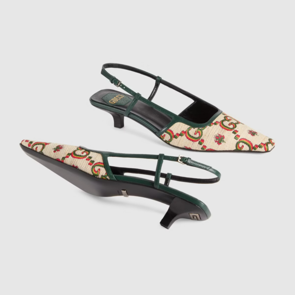 Giày Gucci Women's Gucci 100 Sling Back Pump 677994-UMB60-9660 - Ảnh 4
