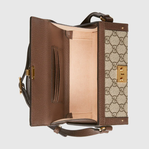 Túi Gucci GG Mini Beige And Brown Leather 678460-HUHEG-8358 - Ảnh 2