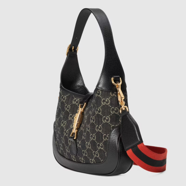 Túi Gucci Jackie 1961 Small Shoulder Black Leather 678843-UN3AG-1294 - Ảnh 4