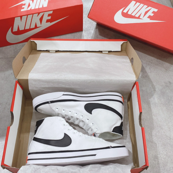 Giày Nike Court Legacy Canvas Mid White DD0162-100 - Ảnh 4