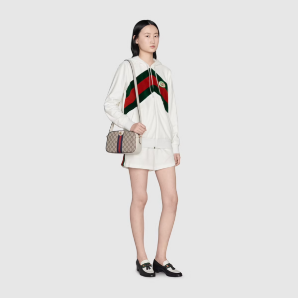 Túi Gucci Ophidia Camera Beige And White Leather 681064-96IWT-9794 - Ảnh 5