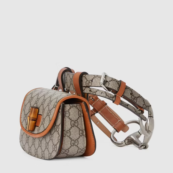 Túi Gucci Bamboo 1947 Mini GG Supreme Beige ‎681137-UIQEN-8288 - Ảnh 4