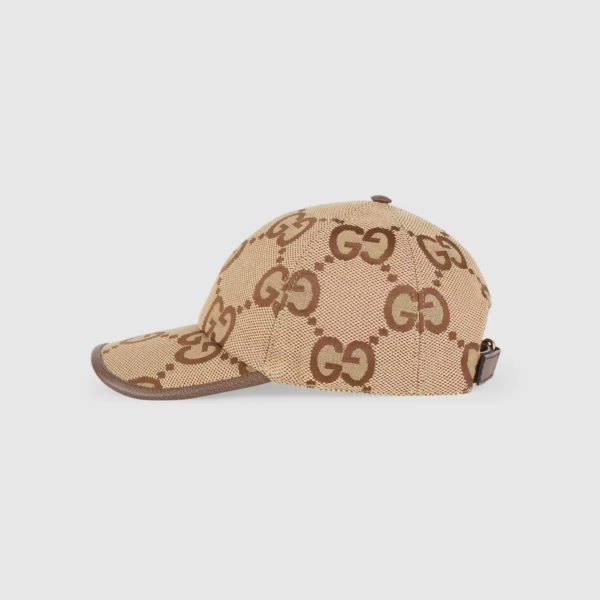 Mu Gucci Jumbo GG Canvas Baseball 'Camel Ebony' 681264-3HAGJ-2564