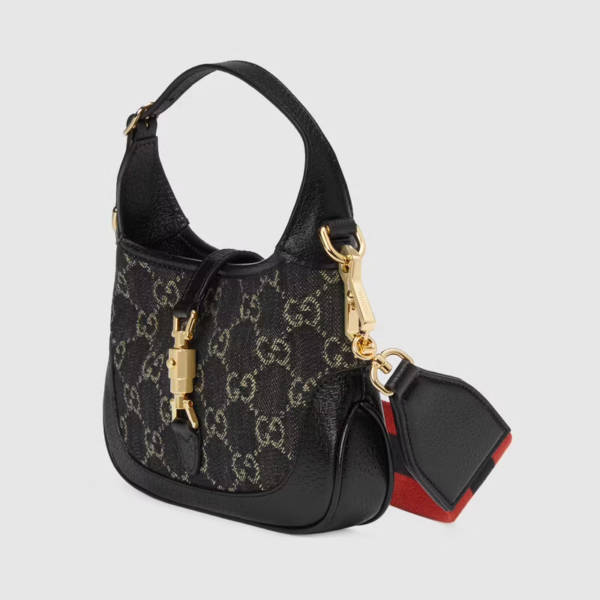 Túi Gucci Jackie 1961 Mini Shoulder Black Leather ‎685127-UN3AG-1294 - Ảnh 4