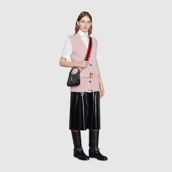 Túi Gucci Jackie 1961 Mini Shoulder Black Leather ‎685127-UN3AG-1294 - Ảnh 5