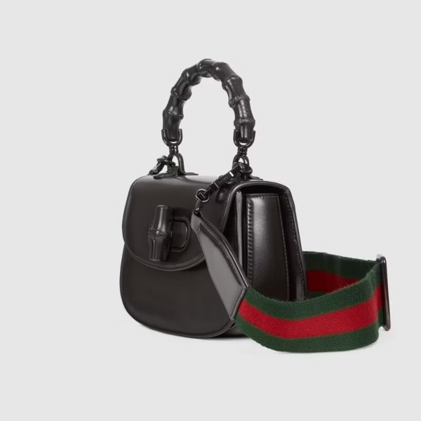 Túi Gucci Mini Top Handle With Bamboo Black Leather ‎686864-10ODP-1060 - Ảnh 9