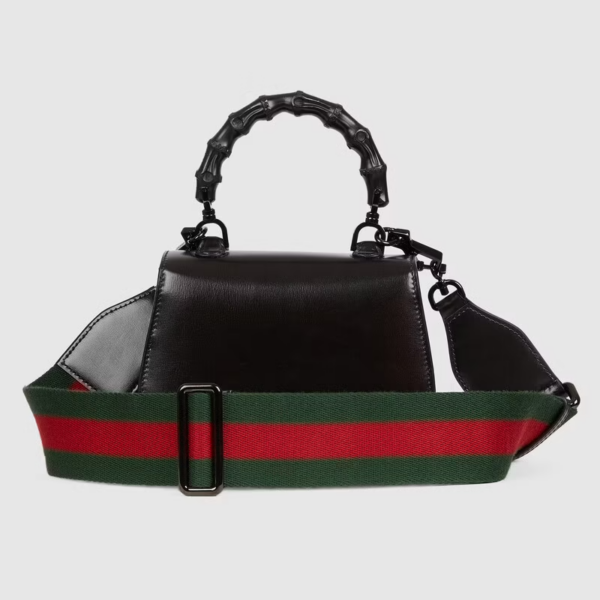Túi Gucci Mini Top Handle With Bamboo Black Leather ‎686864-10ODP-1060 - Ảnh 8