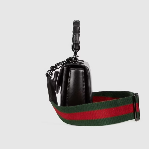 Túi Gucci Mini Top Handle With Bamboo Black Leather ‎686864-10ODP-1060 - Ảnh 7