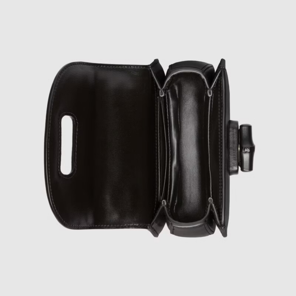 Túi Gucci Mini Top Handle With Bamboo Black Leather ‎686864-10ODP-1060 - Ảnh 5
