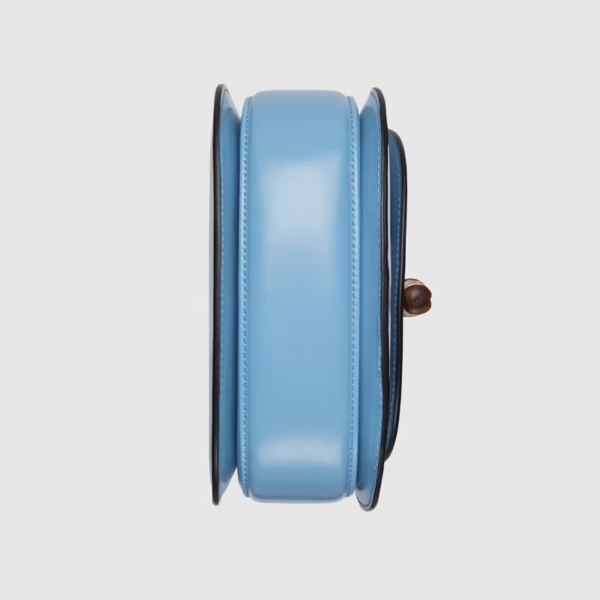 Túi Gucci Mini Top Handle With Bamboo Blue Leather ‎686864-10ODT-4371 - Ảnh 4