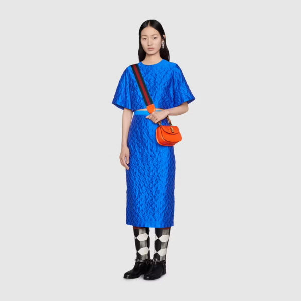 Túi Gucci Mini Top Handle With Bamboo Orange Leather 686864-10ODT-7768 - Ảnh 2