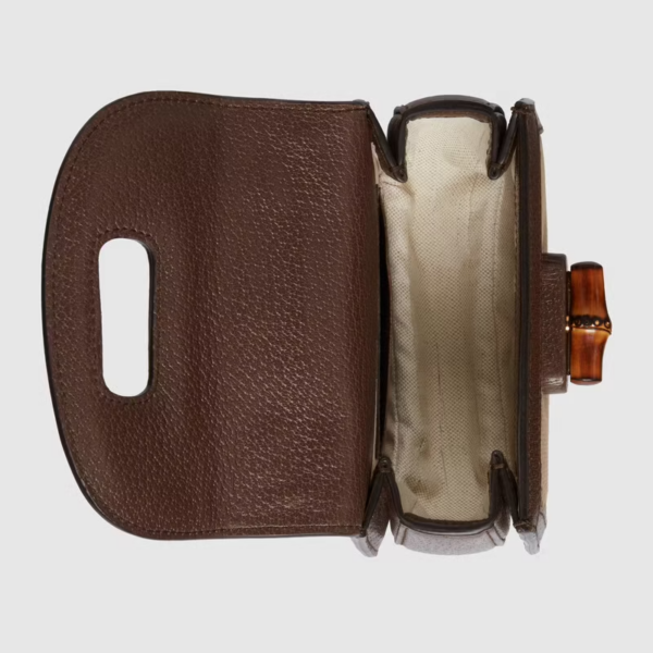 Túi Gucci Mini Jumbo GG With Bamboo Camel And Ebony 686864-UQLBT-2570 - Ảnh 2