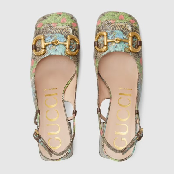 Giày Gucci Tiger Women's Mid-heel Slingback ‎687580-UUA10-8471 - Ảnh 2