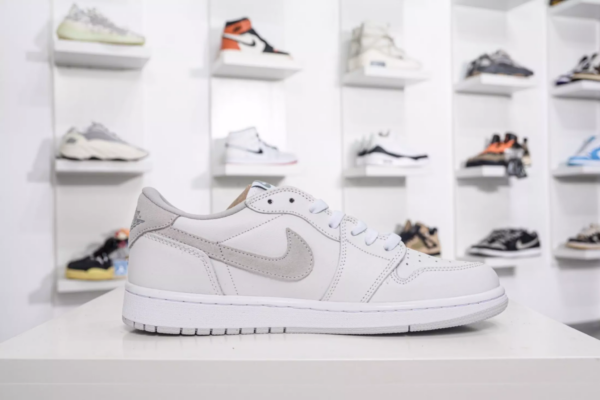Giày Nike Air Jordan 1 Retro Low OG GS 'Neutral Grey' 2021 CZ0858-100 - Ảnh 11
