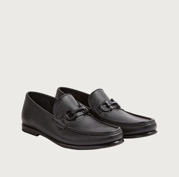 Giày Salvatore Ferragamo Moccasin Gancini 'Black' 02A879-688525 - Ảnh 2