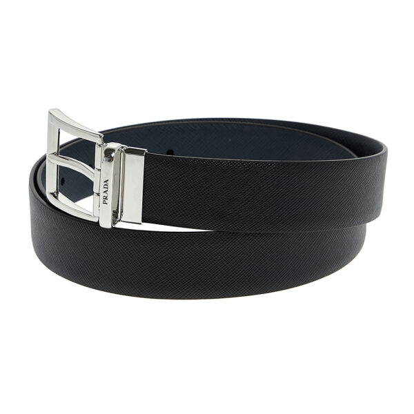 Thắt Lưng Prada Men's Square Buckle Belt 'Black' 2CC004-053-F0RD7 - Ảnh 3