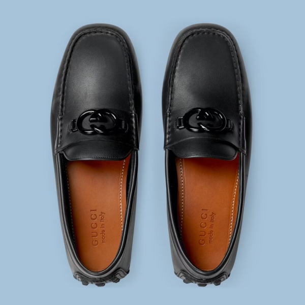 Giày Gucci Driver Interlocking G 'Black' 692379-1XH00-1000 - Ảnh 4
