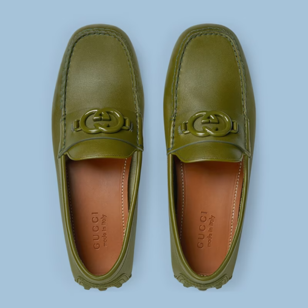 Giày Gucci Driver Interlocking G 'Dark Green' 692379-1XH00-3300 - Ảnh 5