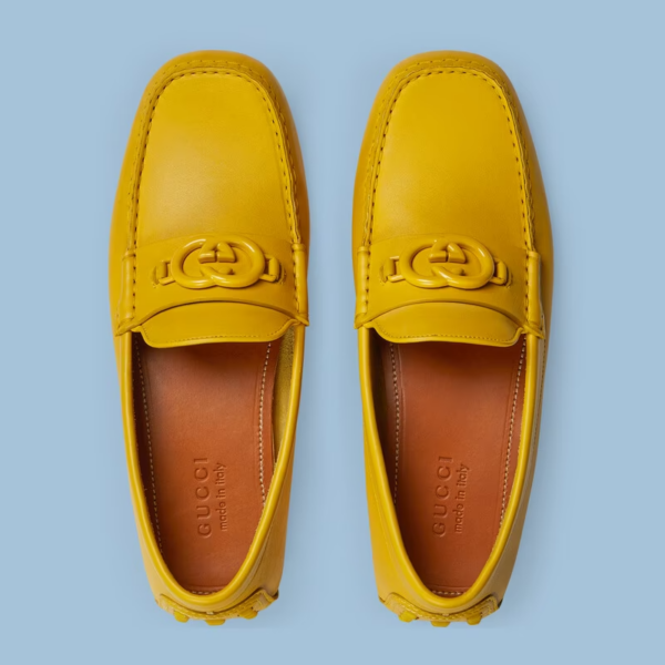 Giày Gucci Driver Interlocking G 'Yellow' 692379-1XH00-7013 - Ảnh 4