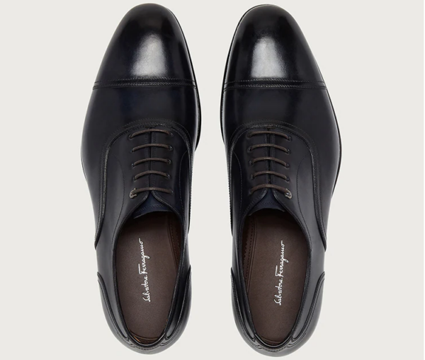 Giày Salvatore Ferragamo Gancini Oxford 'Dark Blue' - Ảnh 4