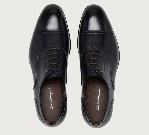 Giày Salvatore Ferragamo Gancini Oxford 'Dark Blue' 02B169-695157 - Ảnh 3