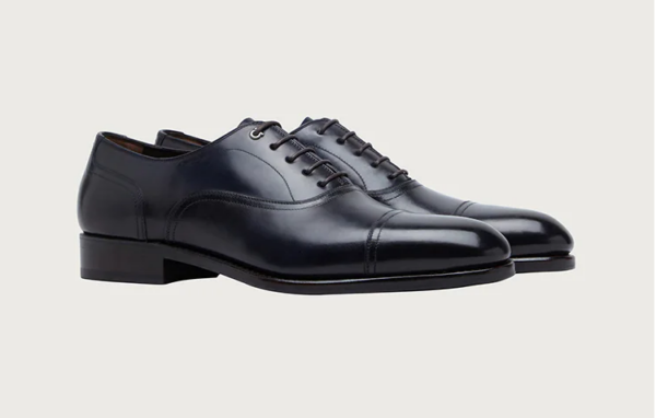 Giày Salvatore Ferragamo Gancini Oxford 'Dark Blue' - Ảnh 2