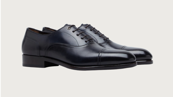 Giày Salvatore Ferragamo Gancini Oxford 'Dark Blue' 02B169-695157 - Ảnh 2