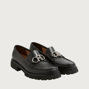 Alternative view of Giày Salvatore Ferragamo Moccasin Gancini 'Black' 02B200-696083