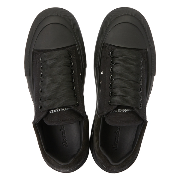 Giay Alexander Mcqueen Deck Plimsol 'Black' 697120-W4MV7-1000