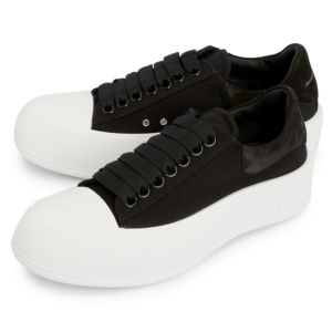 Giay Alexander Mcqueen Deck Plimsol 'Black' 697120-W4MV7-1070