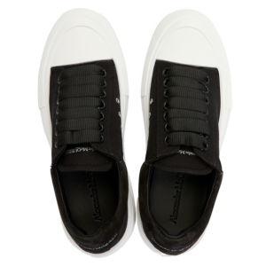 Giay Alexander Mcqueen Deck Plimsol 'Black' 697120-W4MV7-1070