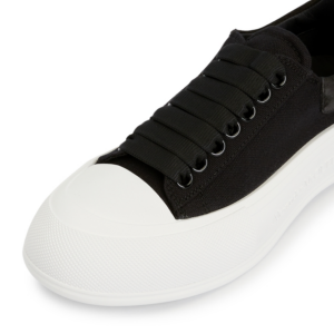 Giay Alexander Mcqueen Deck Plimsol 'Black' 697120-W4MV7-1070