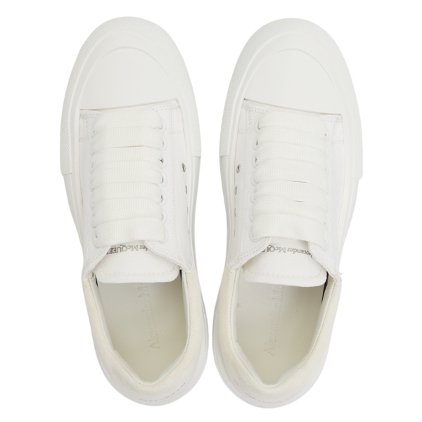 Giay Alexander Mcqueen Deck Plimsol 'White' 697120-W4MV7-9000