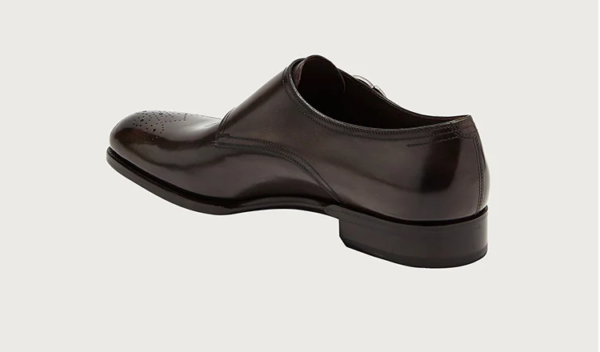 Giày Salvatore Ferragamo Double Monkstrap 'Stone' - Ảnh 4
