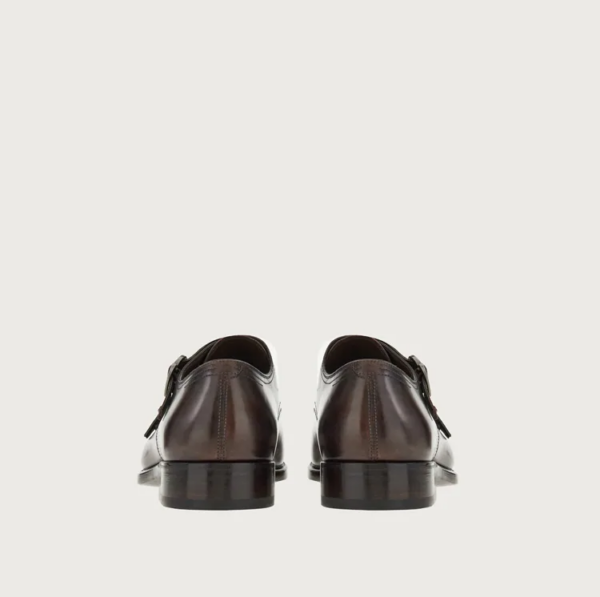 Giày Salvatore Ferragamo Double Monkstrap 'Stone' 02B141-698882 - Ảnh 3