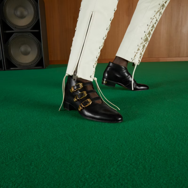 Giày Gucci Buckle Ankle 'Black' 699103-06F00-1000 - Ảnh 2