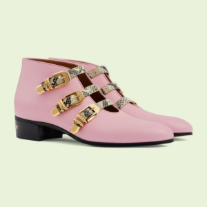 Giay Gucci Men's Buckle Ankle Boots 'Pink' ‎699103-06F70-5871