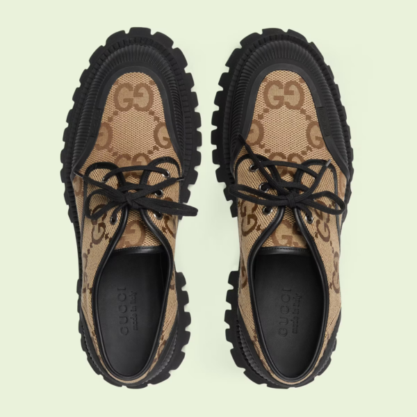 Giày Gucci Maxi GG Lace Up Shoes 'Camel' 699552-UKOF0-2590 - Ảnh 5