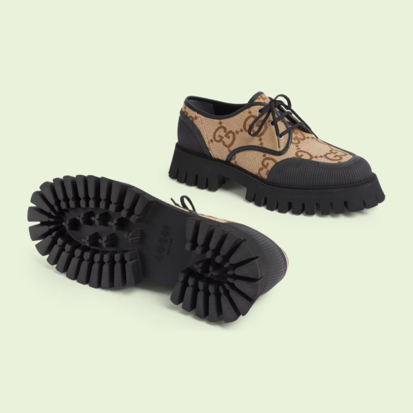 Giày Gucci Maxi GG Lace Up Shoes 'Camel' 699552-UKOF0-2590 - Ảnh 7