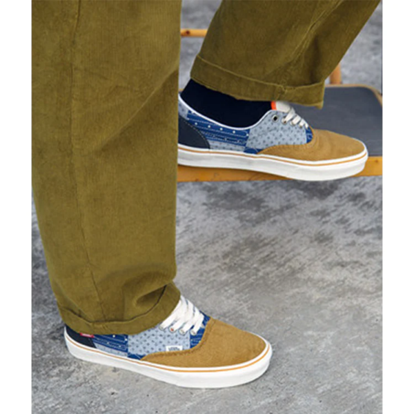 Giày Vans Era Quilted Mix Bandana 'Yellow Blue' VN0A5EFNBCK - Ảnh 2