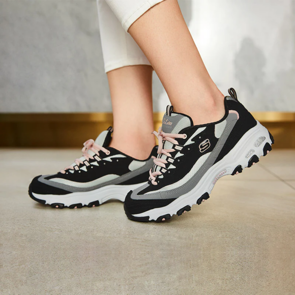 Giày Skechers D'lites 1.0 'Black Grey' 13143-BKGY - Ảnh 6
