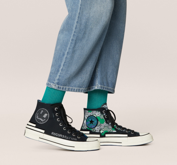 Giày Converse Chuck 70 Hacked Heel High 'Black Blue' A02407C - Ảnh 2