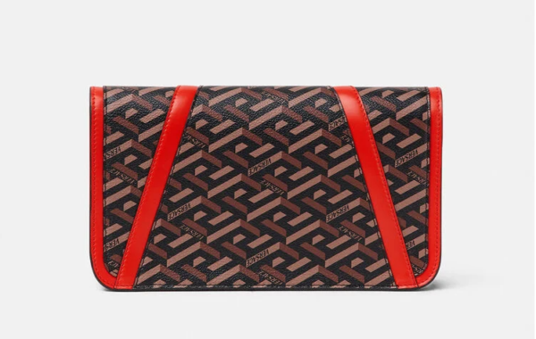 Túi Versace Virtus La Greca Signature Shoulder Red Brown 1003371-1A01444-5B35V - Ảnh 3