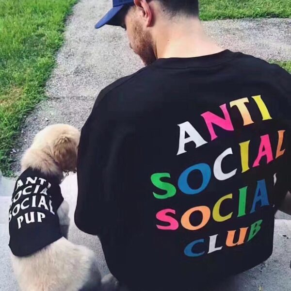Áo Anti Social Social Club Rainbow Black Tee - Ảnh 2