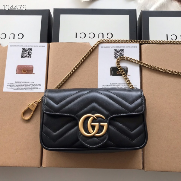 Túi Gucci GG Marmont Matelassé Super Mini Bag 476433 DSVRT 1000 - Ảnh 3