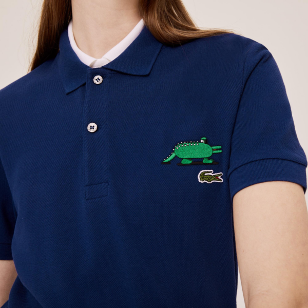 Áo Lacoste Unisex x Jeremyville Design Classic Fit Polo Shirt PH0409-F9F - Ảnh 6