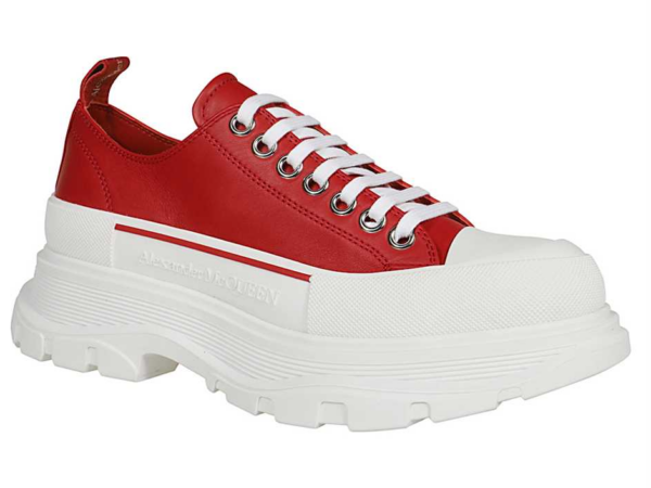 Giày Alexander McQueen Tread Slick Lace Up Sneakers 'Red' 627225-WHZ62-6593 - Ảnh 2