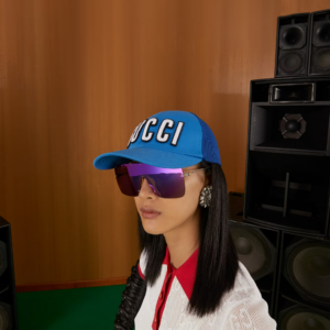 Mu Gucci Baseball Hat With Patch 'Blue' 701324-4HAOY-4969