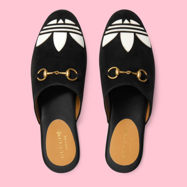 Dép Gucci x Adidas Women's Trefoil 'Black' ‎702211-DE8X0-1060 - Ảnh 3