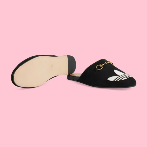 Dép Gucci x Adidas Women's Trefoil 'Black' ‎702211-DE8X0-1060 - Ảnh 4